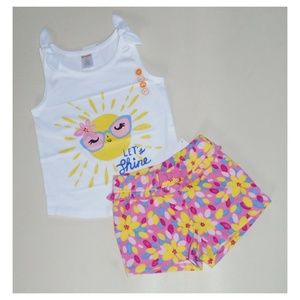 Gymboree Girls Sunshine Tank Shorts 12-18 4 7 NEW